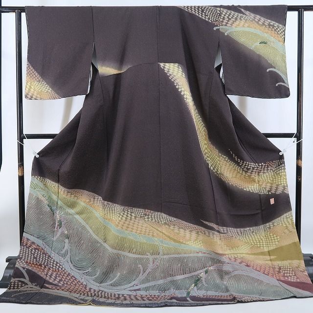 ❁tomihisa❁新品 滝泰謹製 おぼろ染 相良刺繍 金通し 落款 着物 正絹