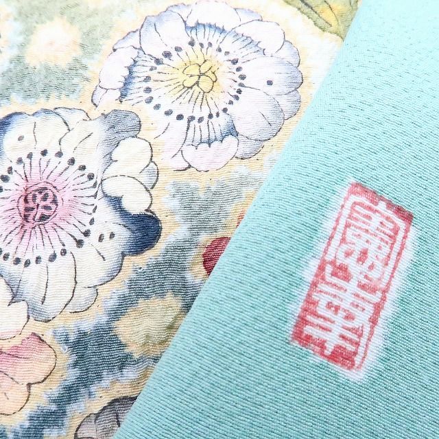 百華❀Y4242◇美品 徳永憲峯落款 辻が花 絞り 手縫い仕立て 正絹 訪問