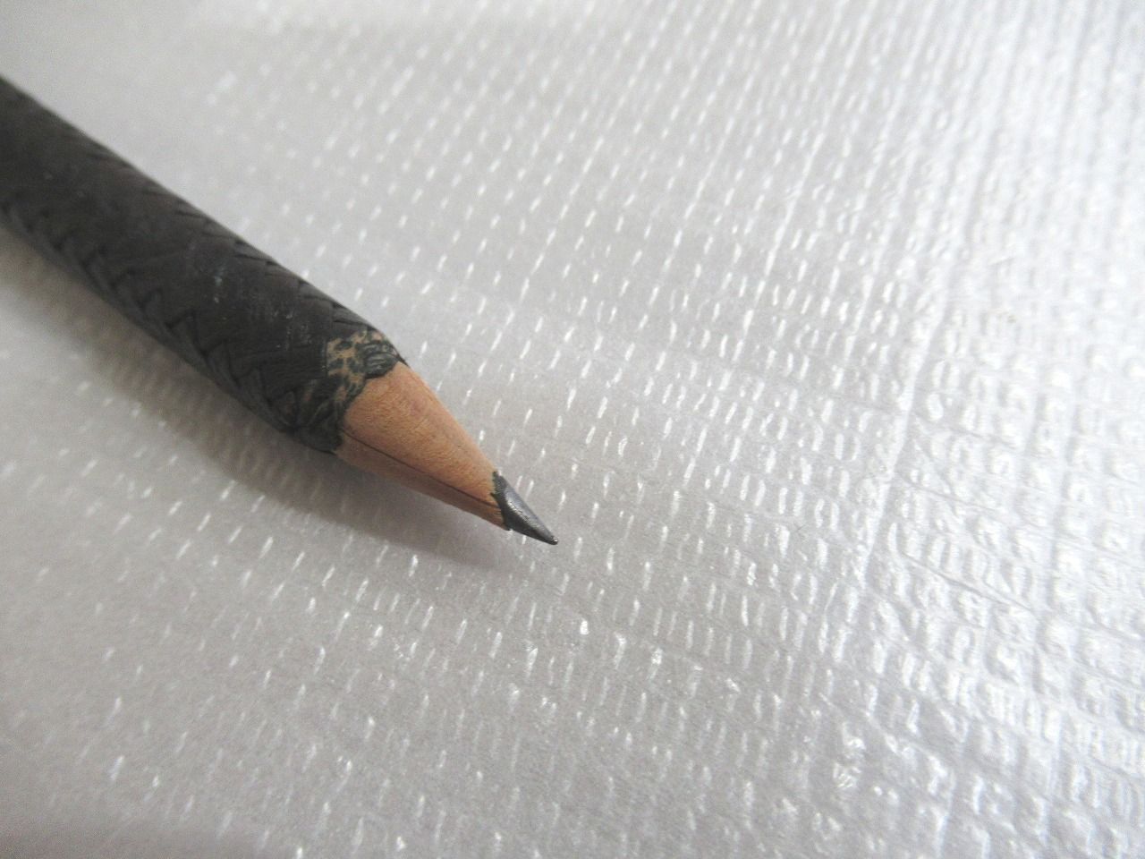 未使用 HERMES エルメス セリエ 鉛筆 レザー 革巻き 編み込み 黒