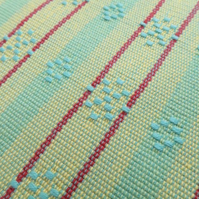 ❁tomihisa❁ 未かがり 首里花織 証紙付 着物 人と風の物語 学びを開く先人の思い 浴衣 みんさー 半幅帯 4423