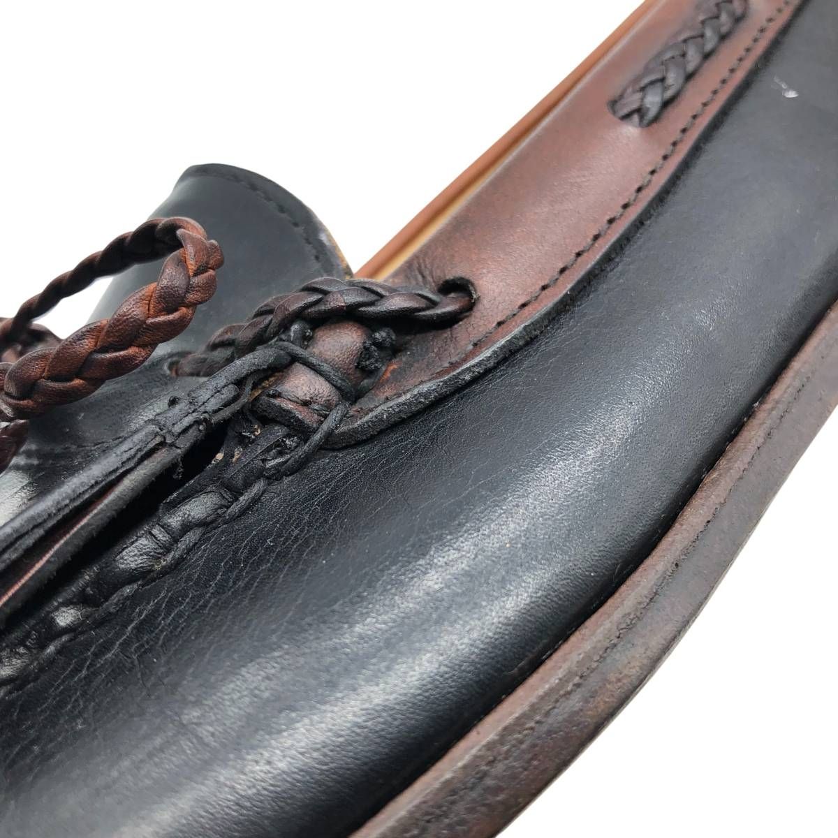  古着 アレンエドモンズ ALLEN EDMONDS キルト タッセルローファー 9 1 2 B メンズ27 5 cm相当 saa 014464 デッキシューズ 靴