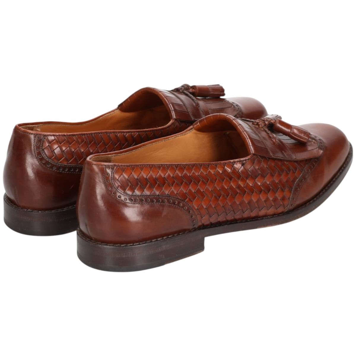 古着 MEZLAN キルト 編み込み ウイングチップ タッセルローファー 10 メンズ28.0 cm相当 saa 014471