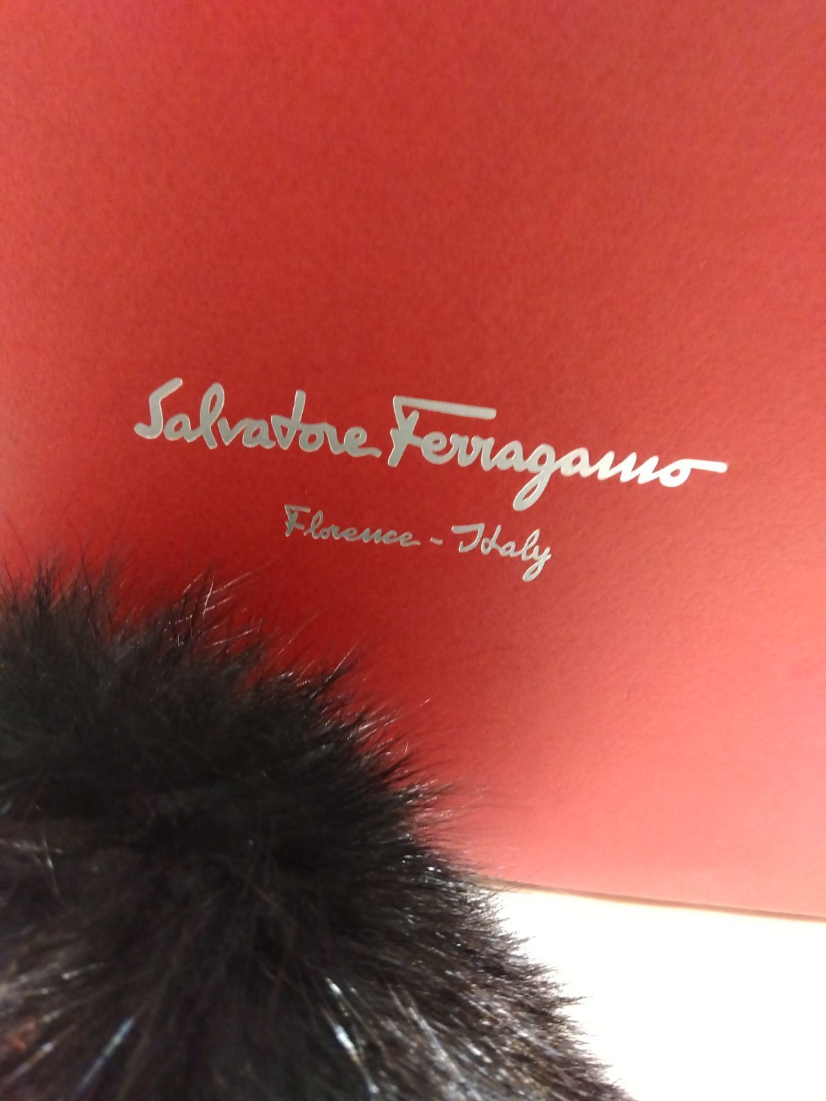 M08 Ferragamo フェラガモ フォックス ファー 襟巻 毛皮 定価20万程