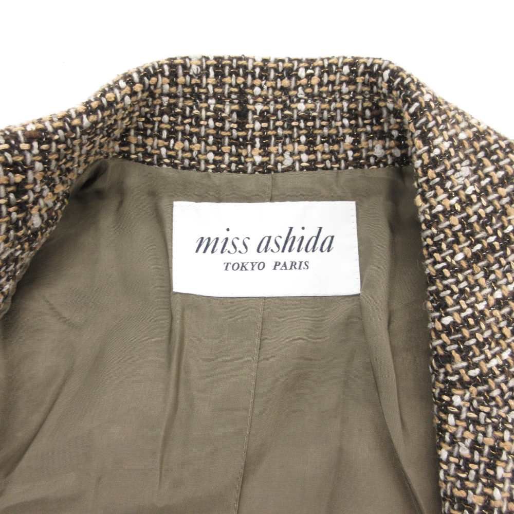 ミス アシダ miss ashida ツイードテーラードジャケット ウール 総裏地