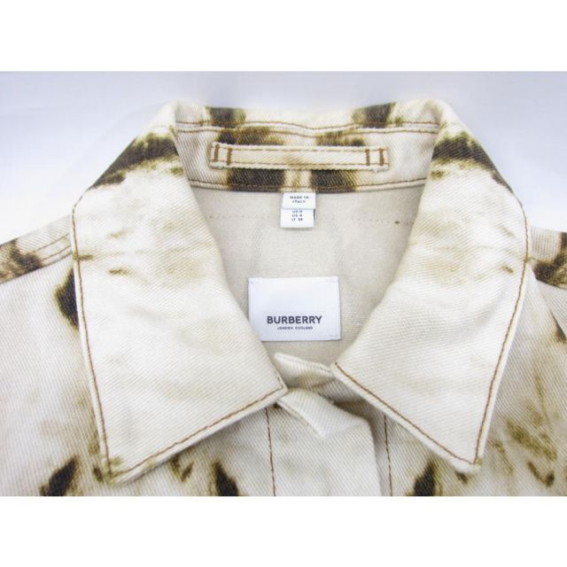 美品✨Burberry 現行 デニム ジャケット ブリーチ モノグラム 銀ボタン BURBERRY バーバリー Bleached Denim Monogram Motif Jacket デニム