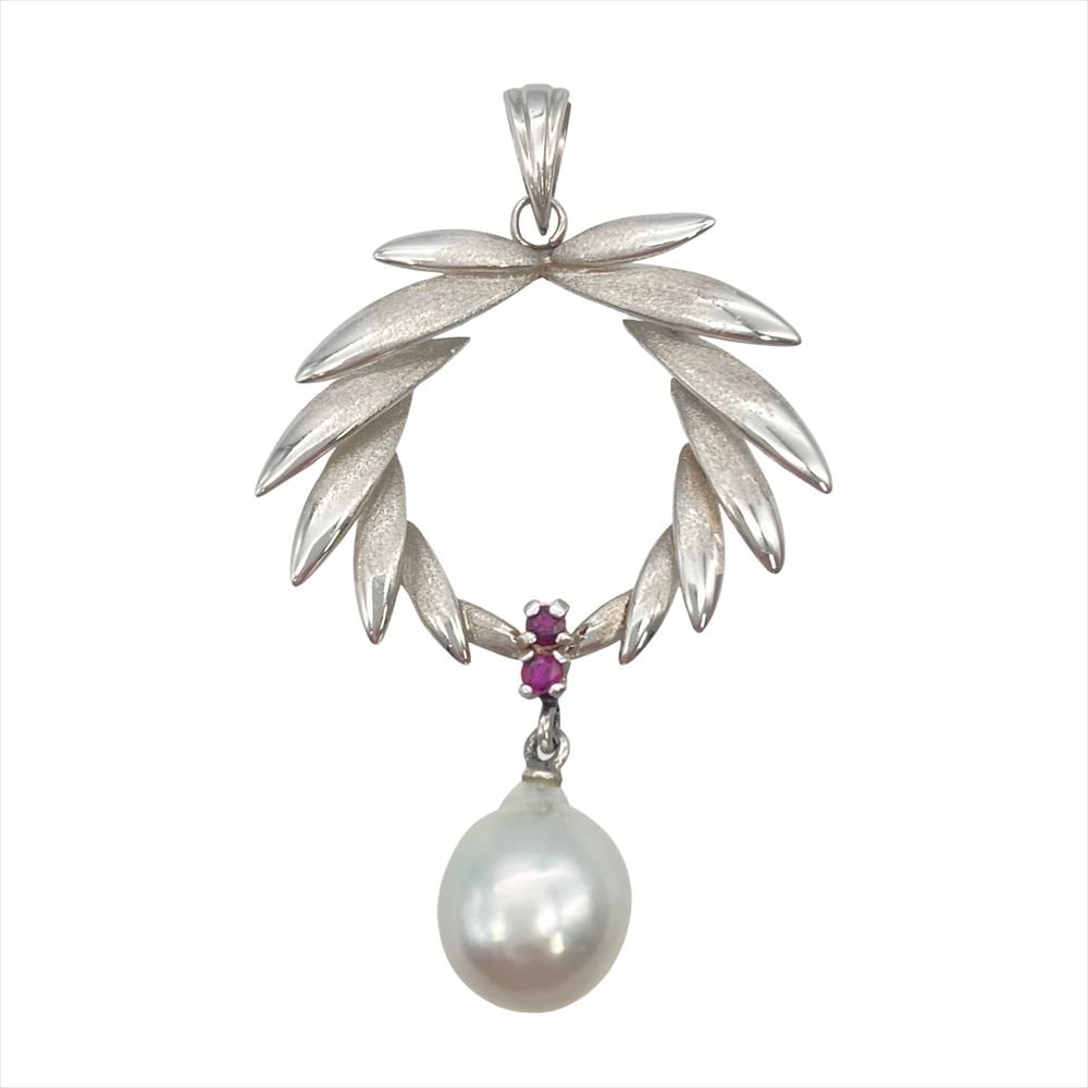 タサキ TASAKI バロックパール 8.0 mm ペンダントトップ K 14 WG 3.9 g パール ホワイトゴールド レディース