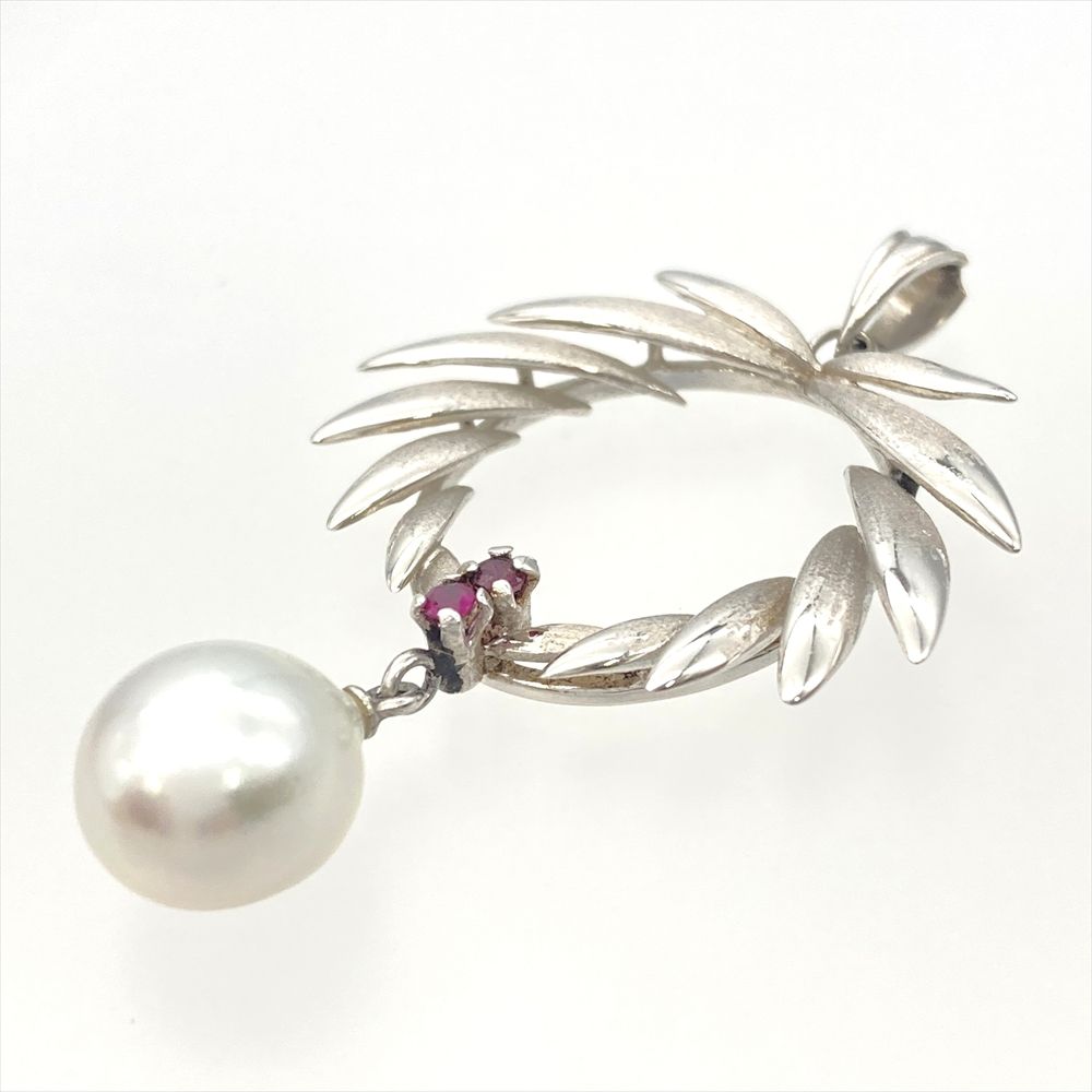 タサキ TASAKI バロックパール 8.0 mm ペンダントトップ K 14 WG 3.9 g パール ホワイトゴールド レディース