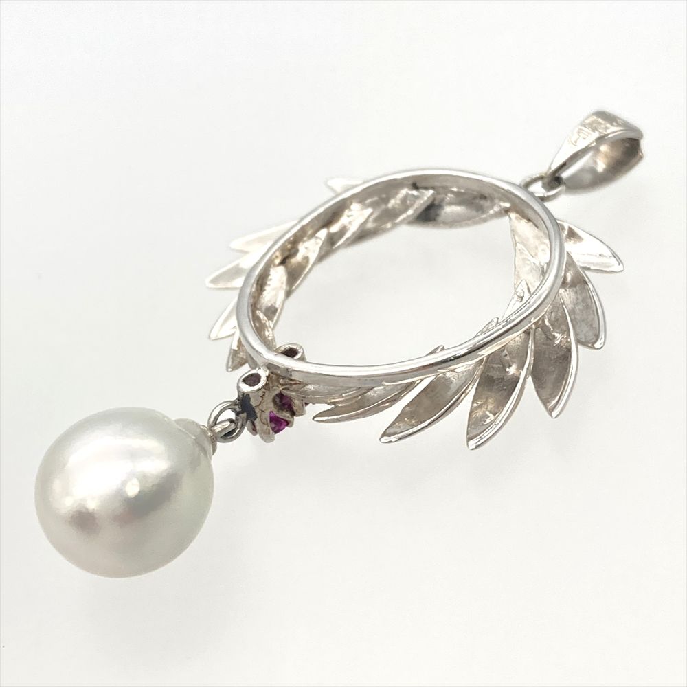  タサキ TASAKI バロックパール 8.0 mm ペンダントトップ K 14 WG 3.9 g パール ホワイトゴールド レディース チャーム アクセサリー