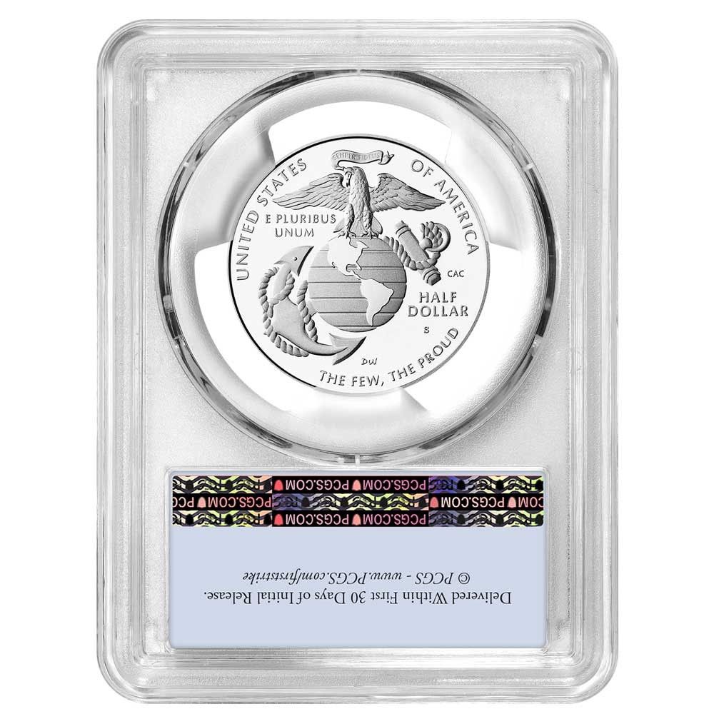 2025 S Proof Clad 50 c U Marine Corps 250 th Anniversary Commemorative PCGS
