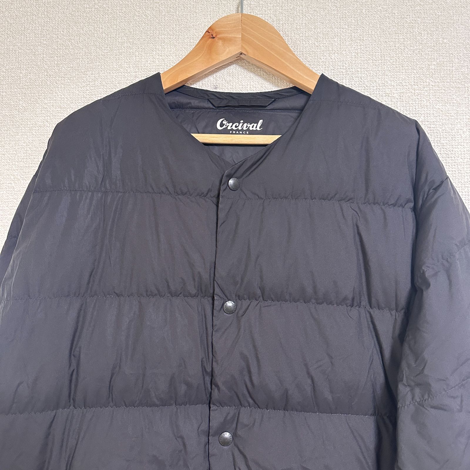訳あり ORCIVAL インナーダウンコート OR-A0221 ノーカラー ラウンド裾 