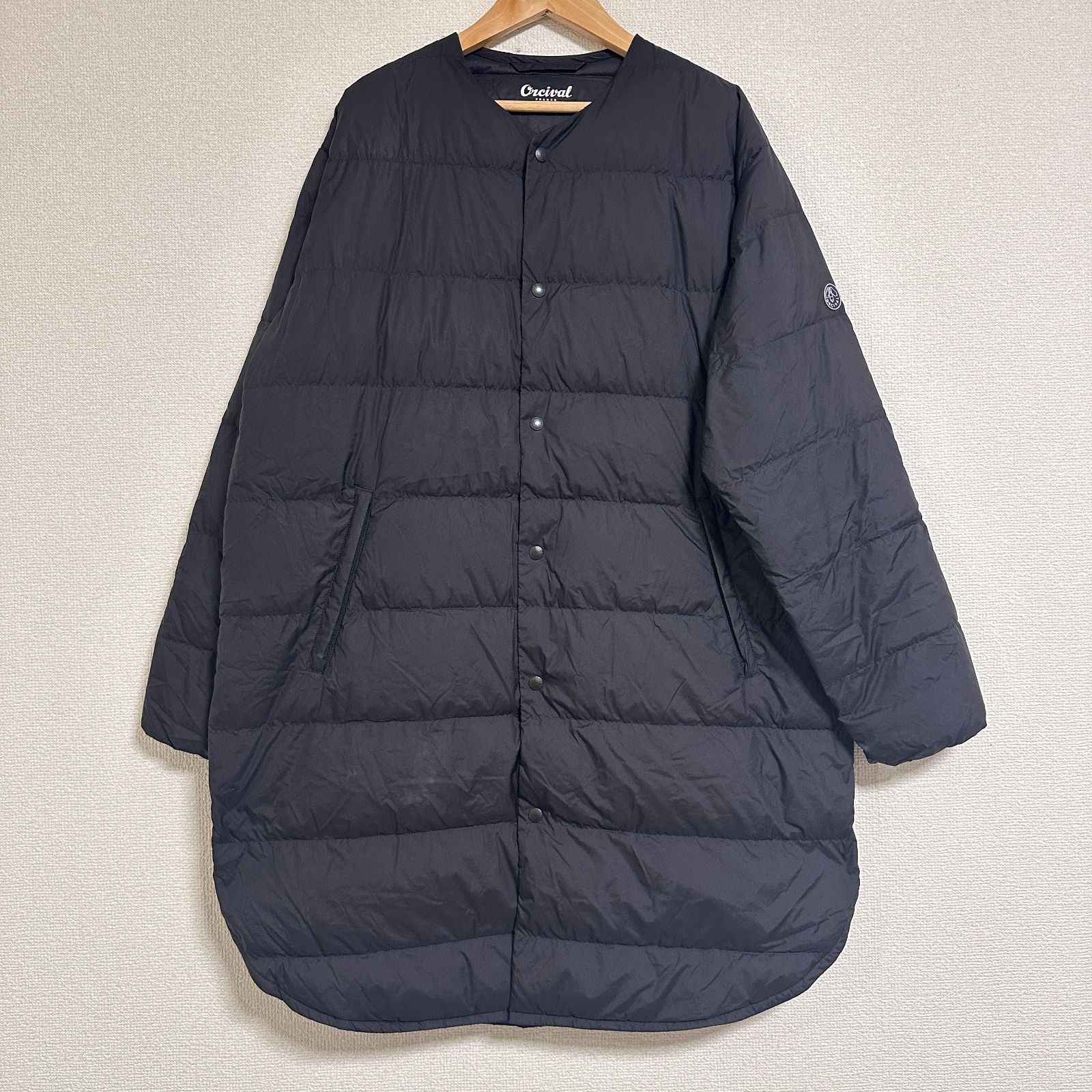 訳あり ORCIVAL インナーダウンコート OR-A0221 ノーカラー ラウンド裾 