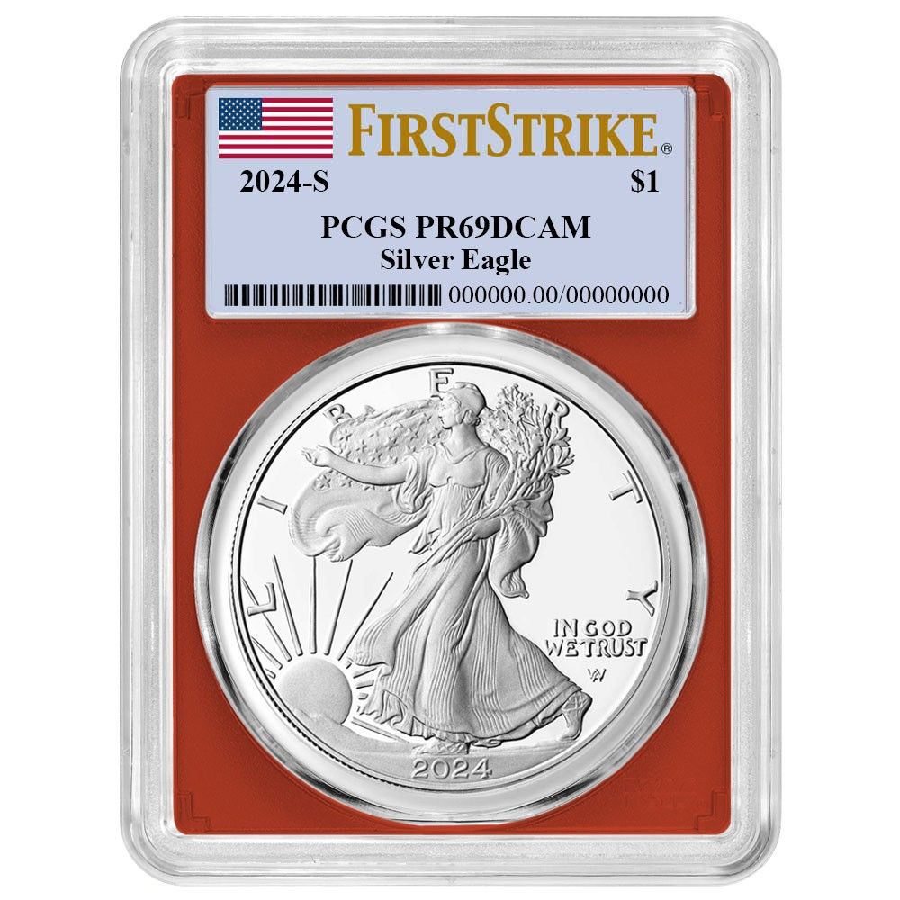 2024-S プルーフ 1ドル アメリカン シルバー イーグル PCGS PR69DCAM