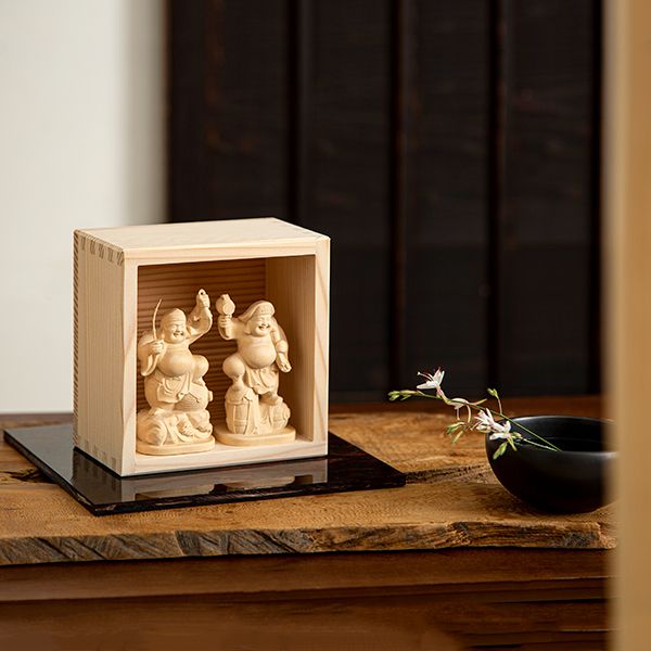 MORITA 定額山壽量院 祈祷開眼 大開運 枡入り恵比寿 大黒天 (小) 1体