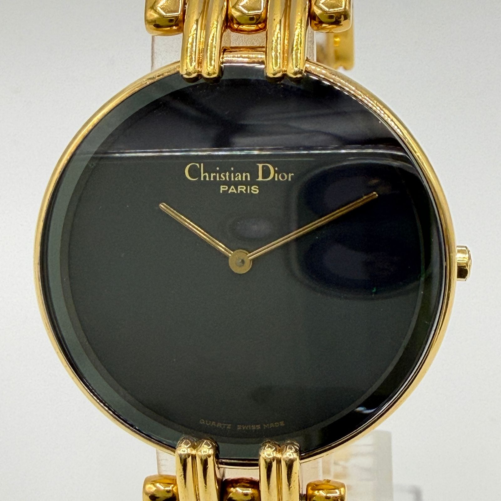 クリスチャン ディオール バキラ ブラックムーン レディース 2針クオーツ 腕時計 Christian Dior 47 154-3 ゴールド 質屋 リサイクルマー