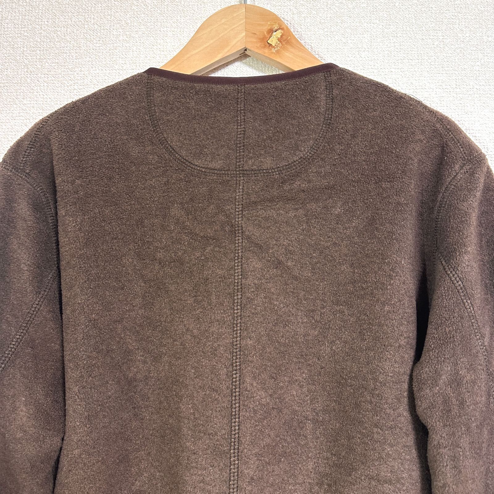 DANTON ノーカラー フリースカーディガン フリースジャケット JD-8939