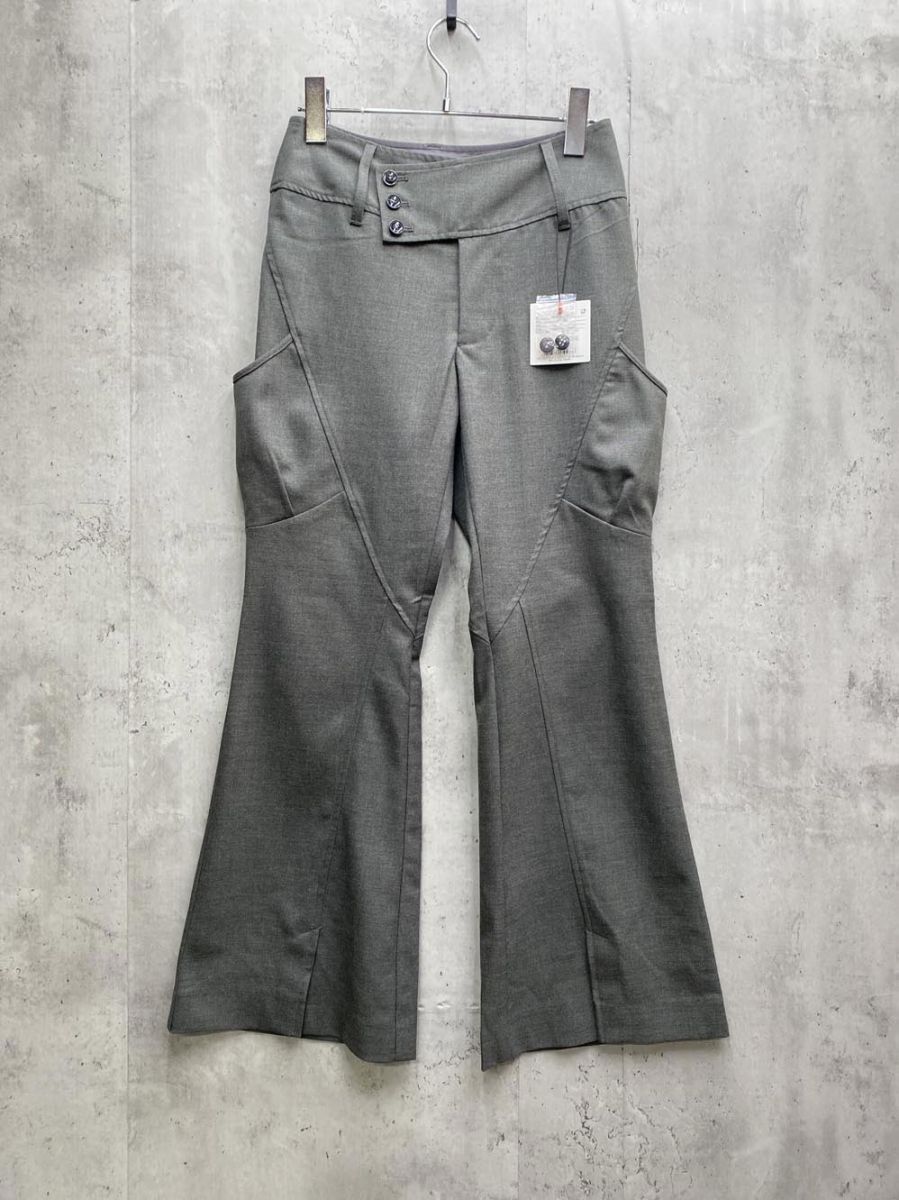 SLY スライ WIDE BELT FLARE スラックス パンツ size 0 グレー レディース