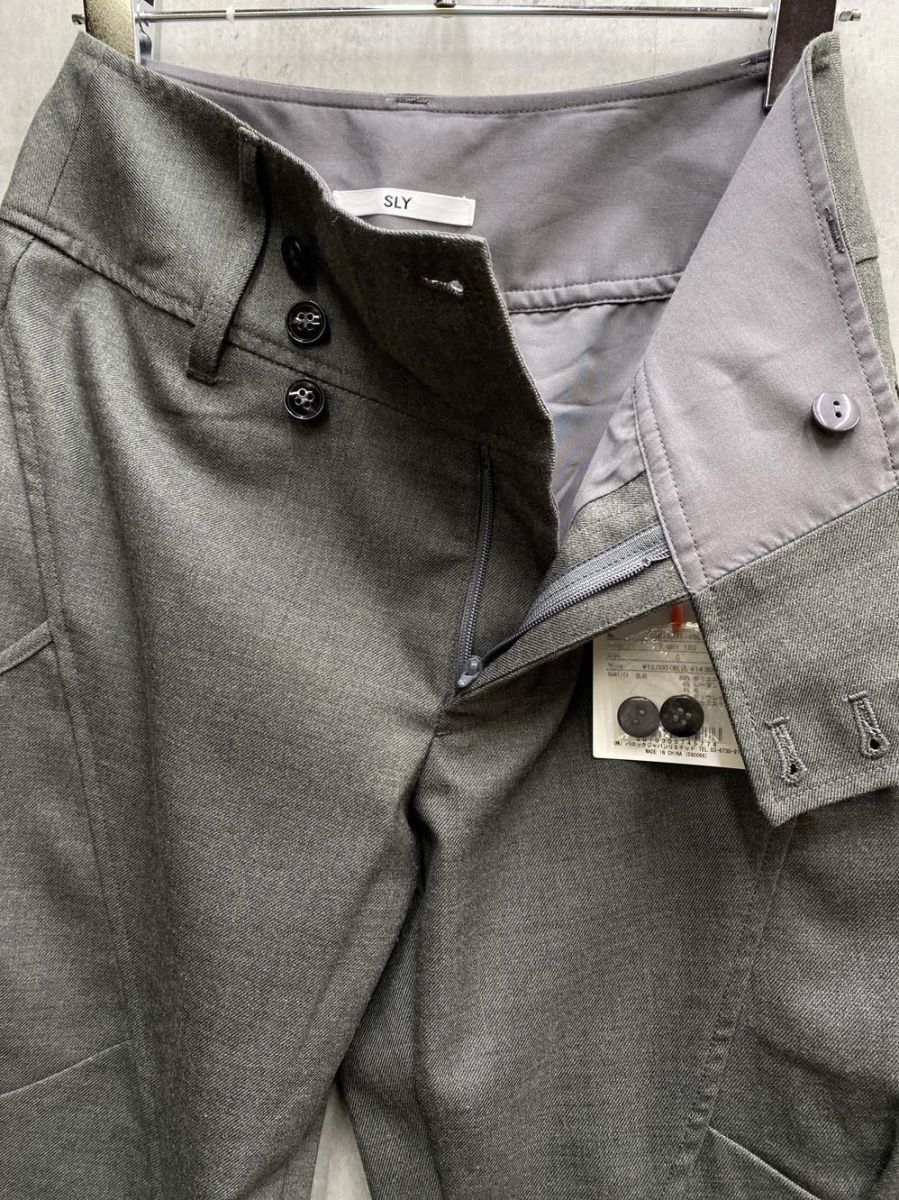 SLY スライ WIDE BELT FLARE スラックス パンツ size 0 グレー レディース