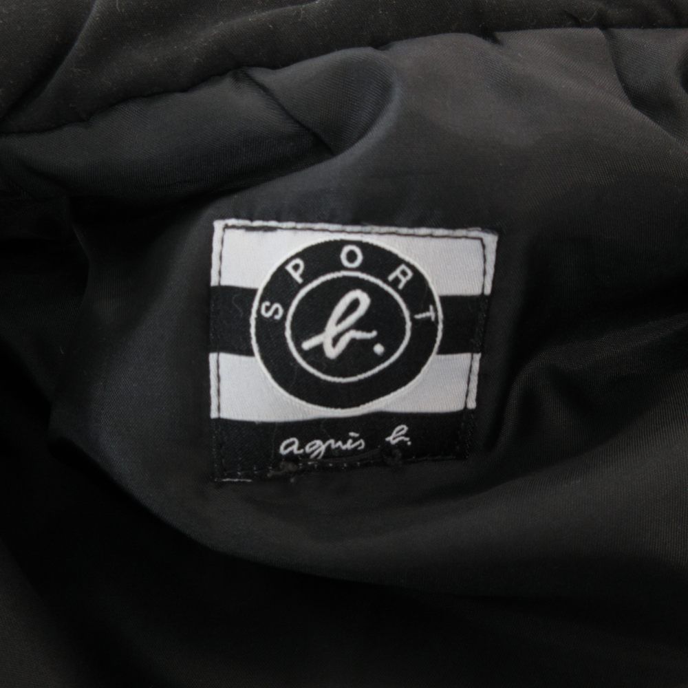 アニエスベー agnes b. 中綿ジャケット ブルゾン XXS ジップアップ 黒