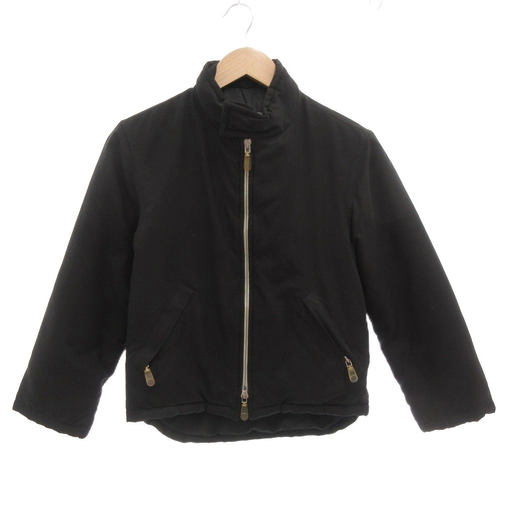 アニエスベー agnes b. 中綿ジャケット ブルゾン XXS ジップアップ 黒