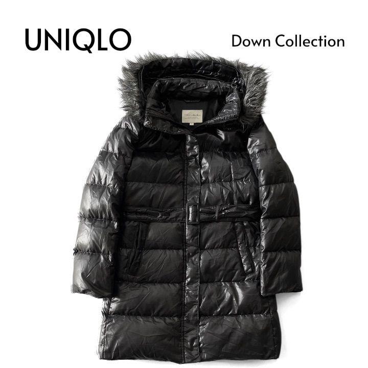 レディース UNIQLOユニクロ ダウンコート ファー 脱着可能フード 