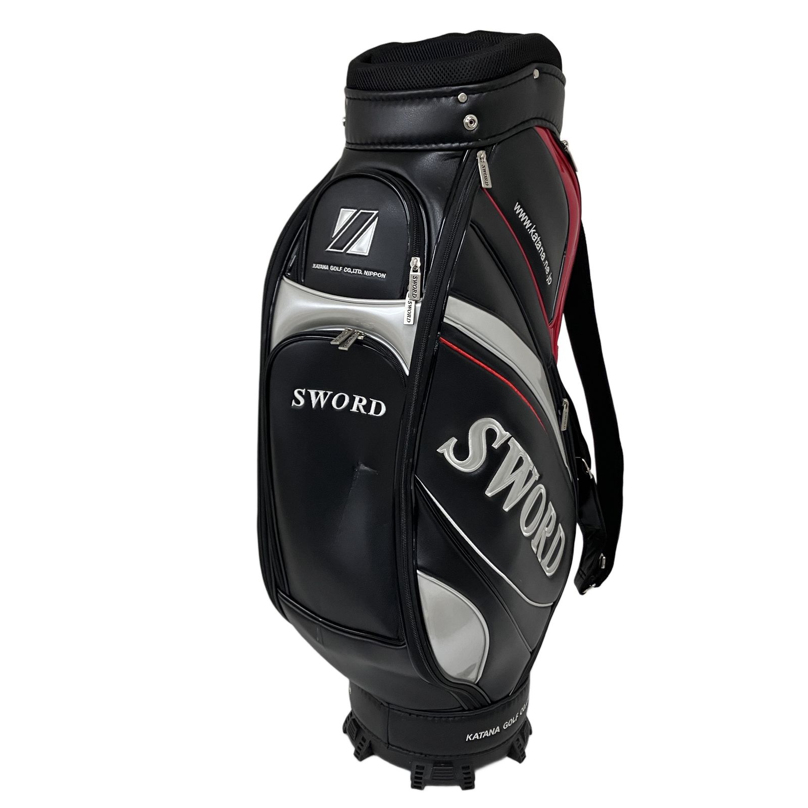 KATANA SWORD ATC-589 ゴルフバッグ ブラック キャディバッグ 中古