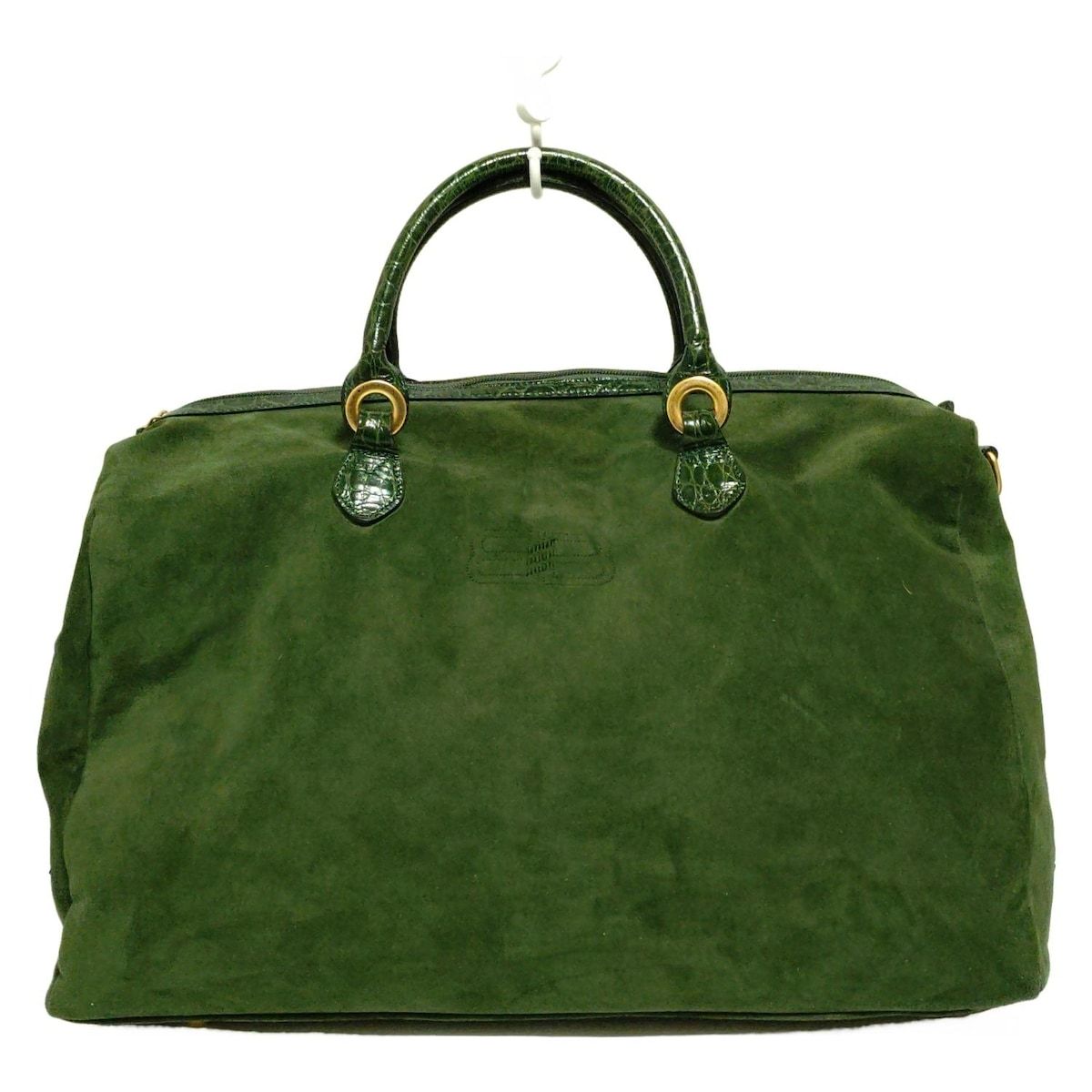 【本日限りの値引き】BALENCIAGA ボストンバッグ グリーンレザー BALENCIAGA BB(バレンシアガライセンス) ボストンバッグ - グリーン 型