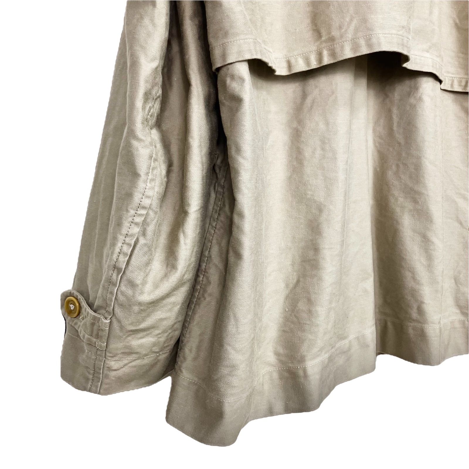 45R おこめサテンの908シングルPコート 2 ベージュ ピーコート