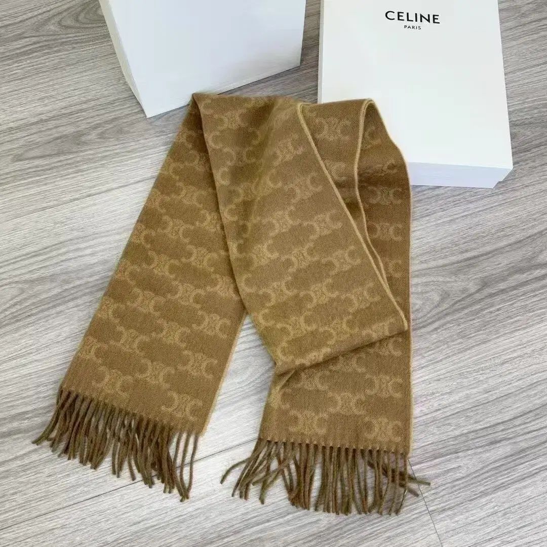 セル LYNN トリアムフ キャメル フール IN ダブル カシミア マフラー