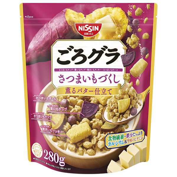 日清シスコ ごろグラ さつまいもづくし 280g&times;6袋入| 送料無料 一般食品 健康食品 シリアル 袋