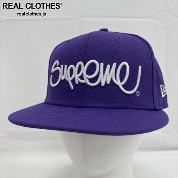 Supreme× Era シュプリーム×ニューエラ 22 SS Handstyle Cap ハンドスタイル キャップ 帽子 パープル