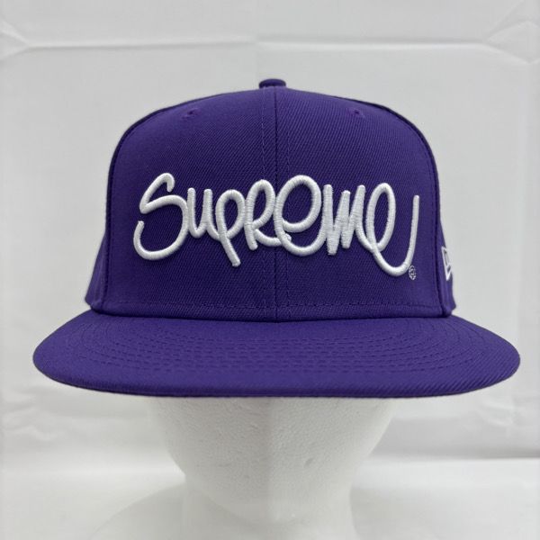 Supreme× Era シュプリーム×ニューエラ 22 SS Handstyle Cap ハンドスタイル キャップ 帽子 パープル