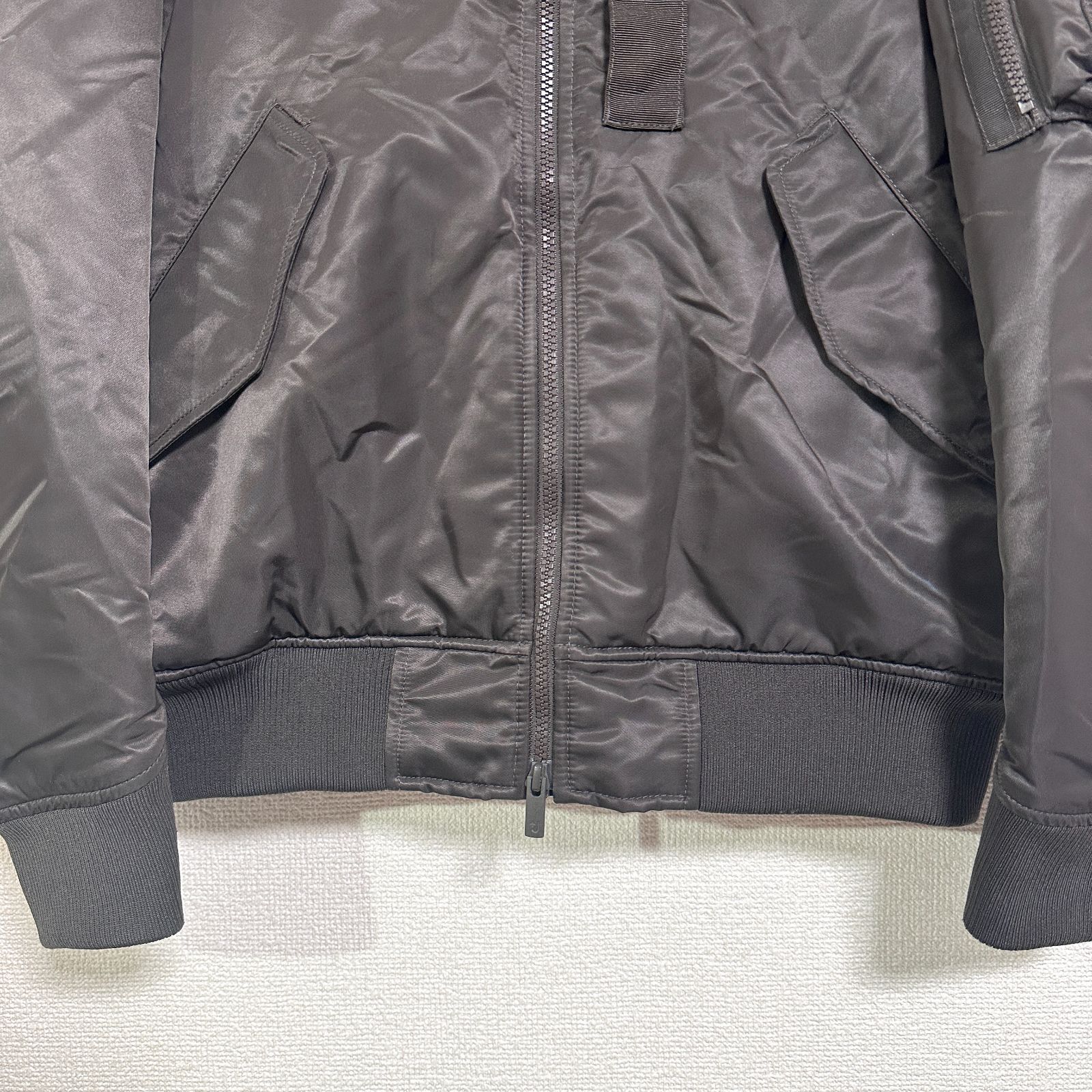 ユニクロ +J ハイブリッドダウンオーバーサイズMA-1ブルゾン M グレー