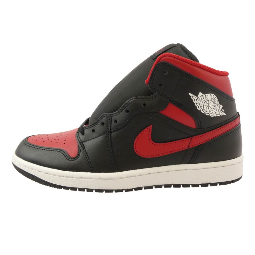 NIKE ナイキ DQ 8426-067 Air Jordan 1 Mid Bred AJ エアジョーダン ミッド ブレッド スニーカー ブラック系 レッド系 28 cm