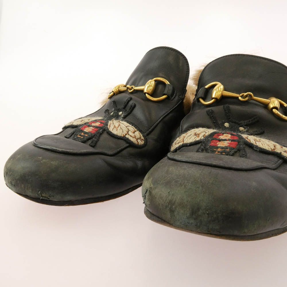 GUCCI グッチ エンブロイダリー ホースビット プリンスタウン レザー