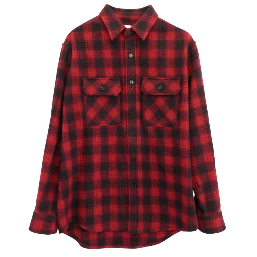 CELINE セリーヌ 22AW 2C574017F loose wool check shirt ルーズ