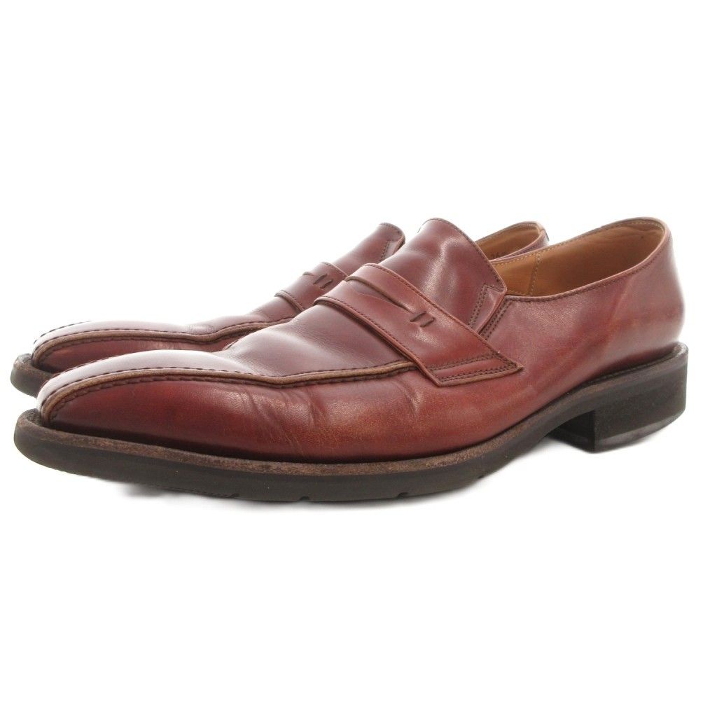 リーガル REGAL OrthoLite コインローファー ビジネスシューズ サイドゴア レザー 26 5 cm 茶 ブラウン GV