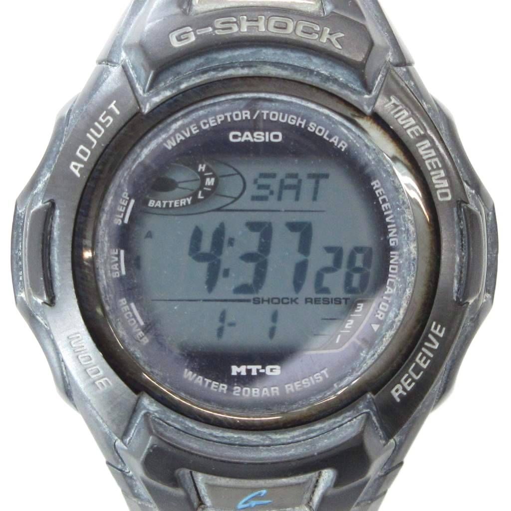 カシオジーショック CASIO G-SHOCK 腕時計 MTG-910 DJ-2 JF デジタルウォッチ 電波ソーラー ロゴ 黒 ブラック AE