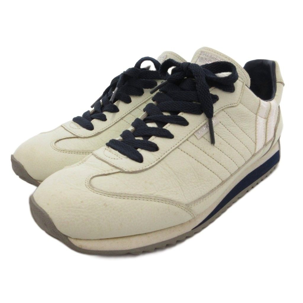 パトリック PATRICK カタリ 復刻 マラソン スニーカー 41 26 cm シューズ レザー ローカット 白 ホワイト 紺 ネイビー AE