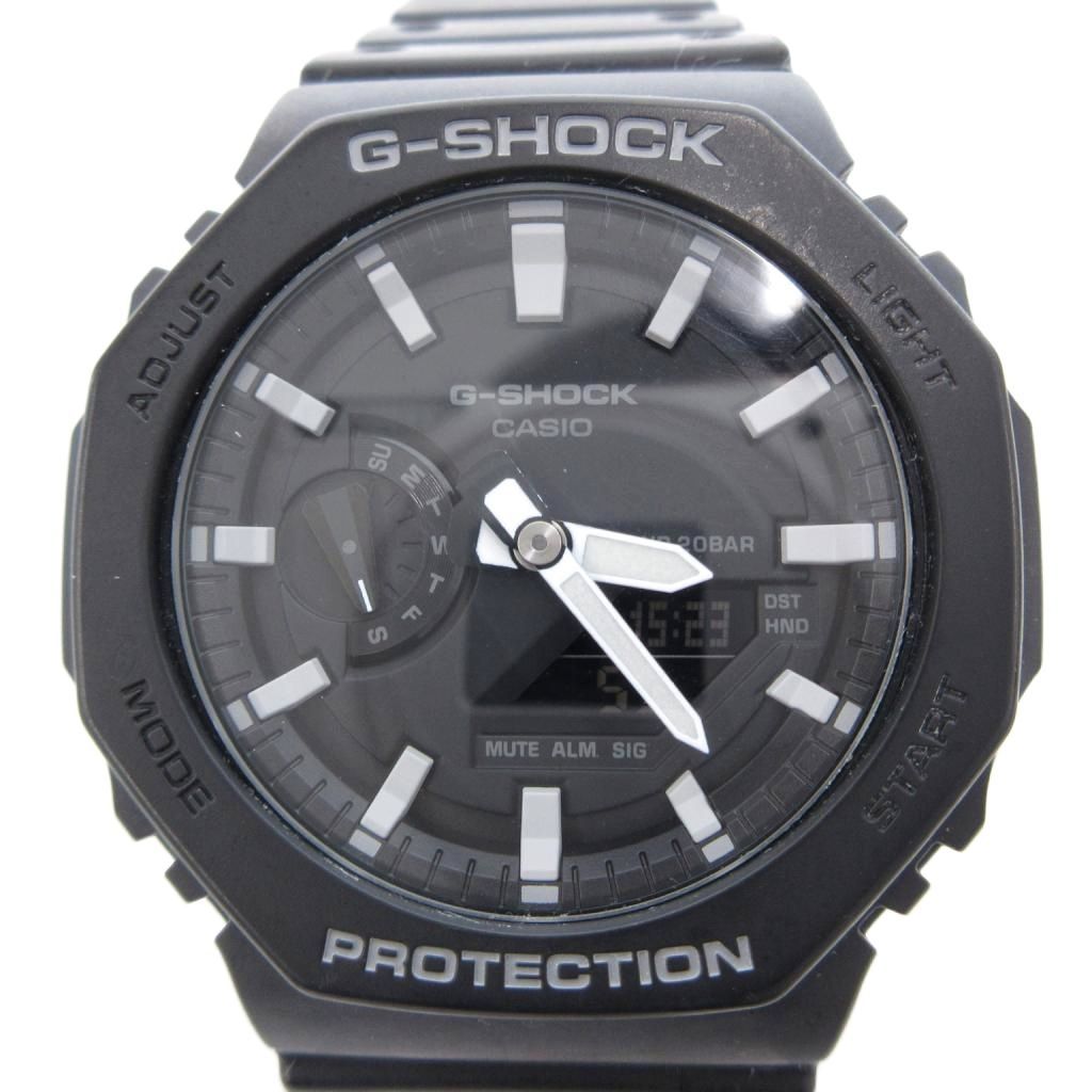 カシオジーショック CASIO G SHOCK 腕時計 タフネスウオッチ クォーツ アナデジ ラバーバンド 黒 ブラック GA 2100 1 AJF UO