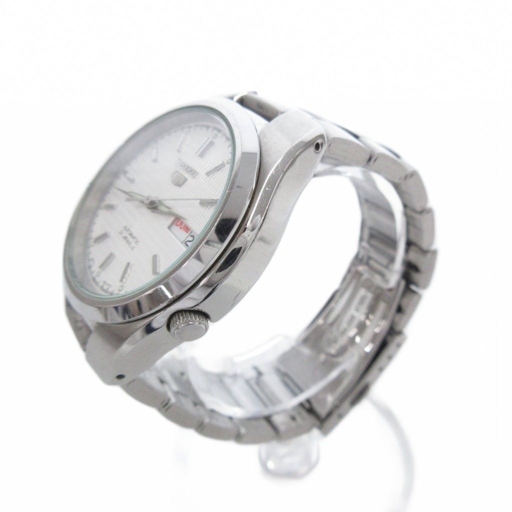  セイコー SEIKO 5 ファイブ 腕時計 自動巻き アナログ デイデイト ステンレス 銀色 シルバー UO 時計 メンズ