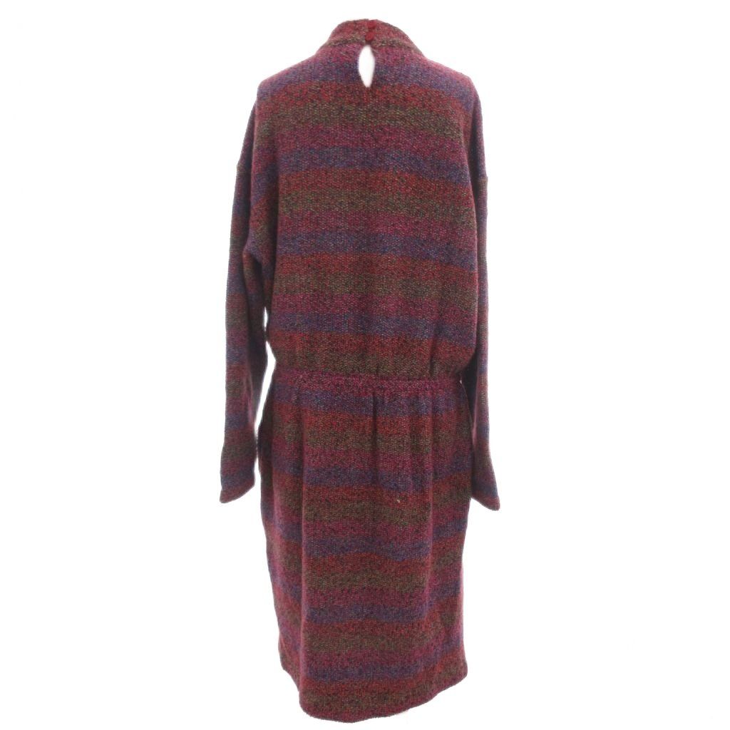 ミッソーニ MISSONI ニットワンピース ロング 長袖 12 パープル マルチ UO
