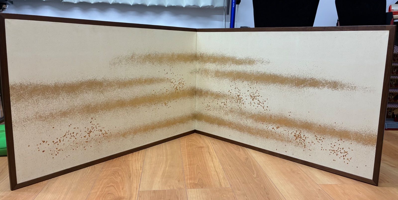 金彩 二曲屏風 飾り屏風 金粉 雛人形 五月人形 節句