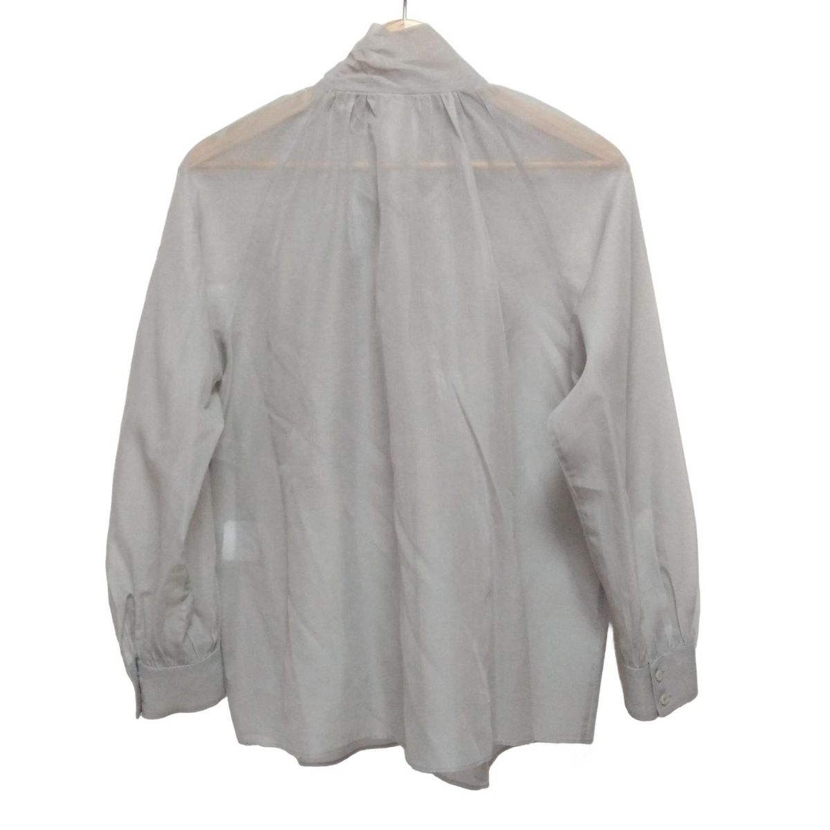 Drawer ドゥロワー 七分袖シャツブラウス サイズ36 S レディース - ライトグレー シルク シースルー