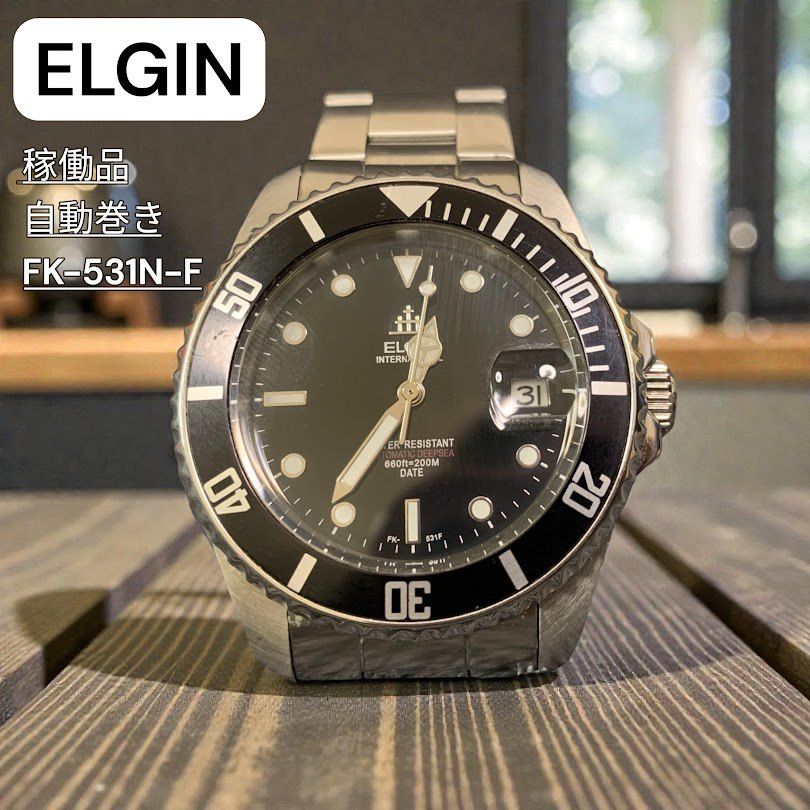 ELGIN　自動巻腕時計/アナログ/ステンレス/FK-979S-D 自動 巻き エルジン 時計 ELGIN 自動巻腕時計 アナログ ステンレス FK