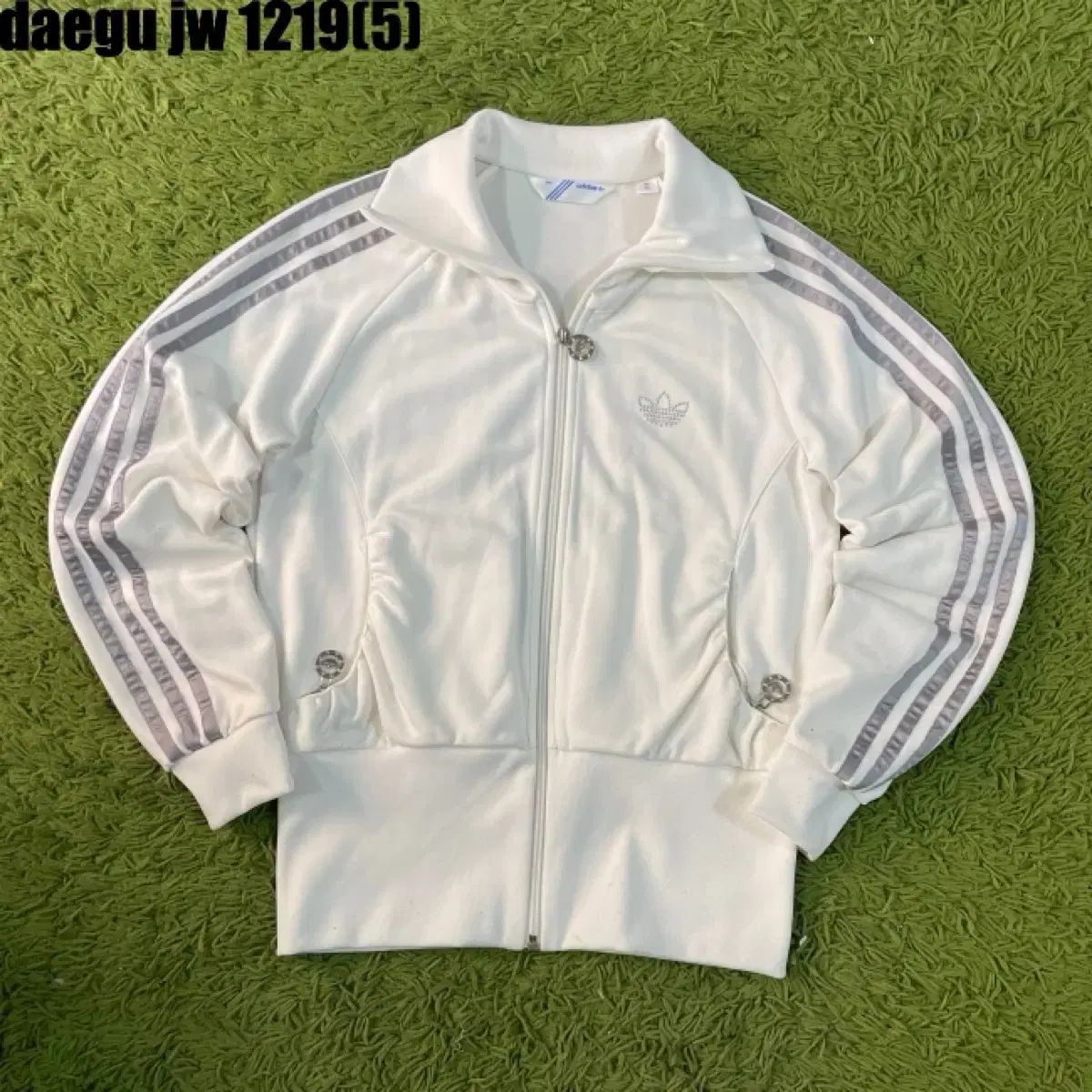 アディダス 3本線 トラックジャージ 白 レディース 95 1219