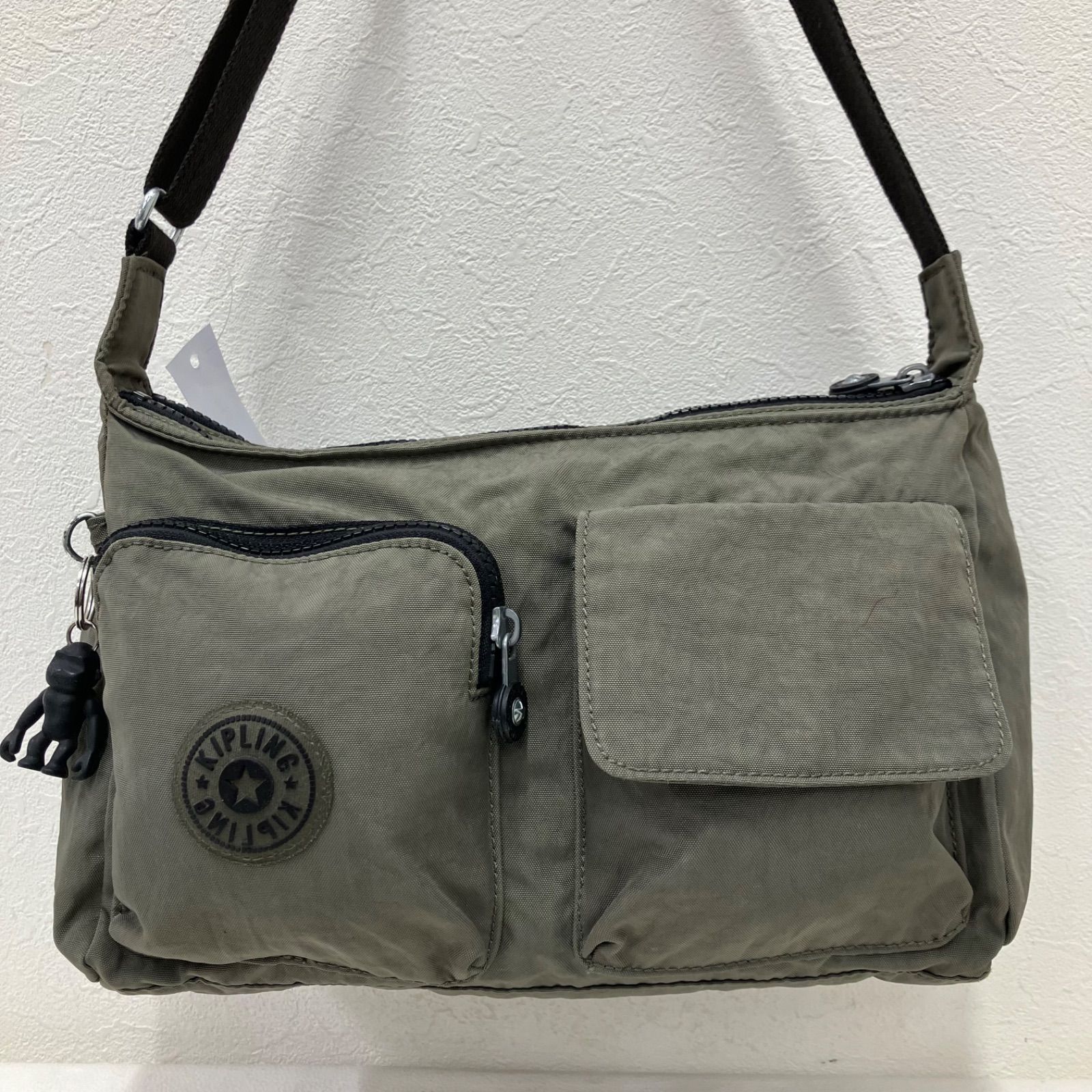 7599 KIPLING キプリング ショルダーバッグ カーキ オリーブ グリーン 
