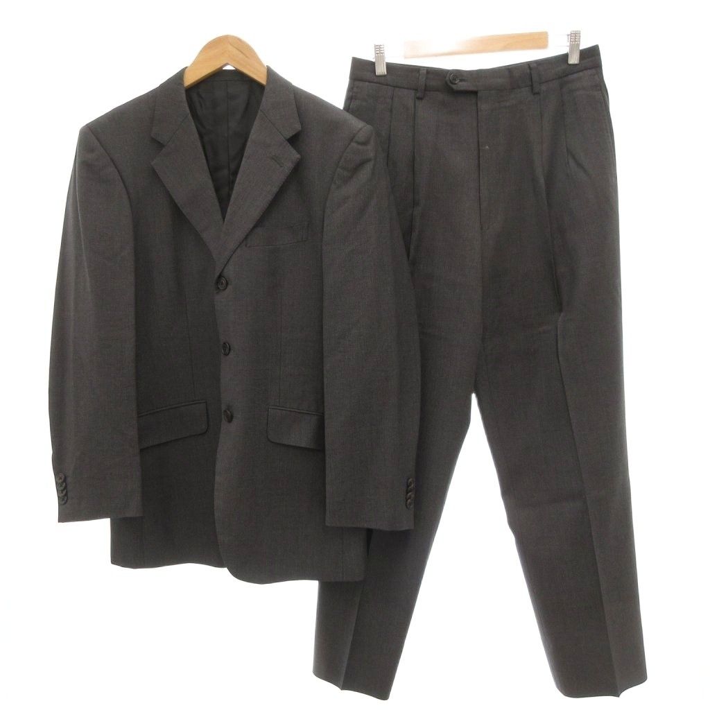 ポールスミス PAUL SMITH ロロピアーナ s セットアップ スーツ テーラードジャケット パンツ ウール L グレー UO