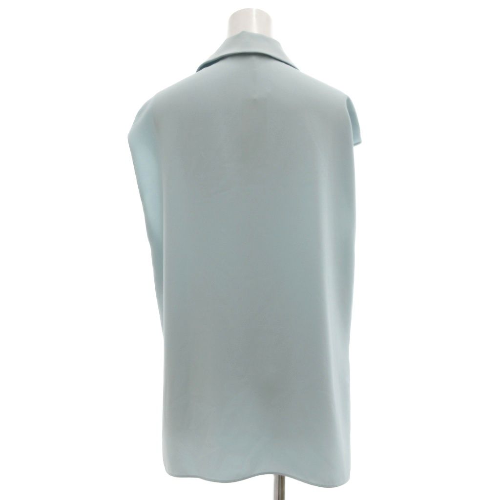 セオリーリュクス theory luxe 23 AW Marvine Jarine ウォッシャブル フレンチスリーブブラウス スキッパー 38 サックスブルー系 UO