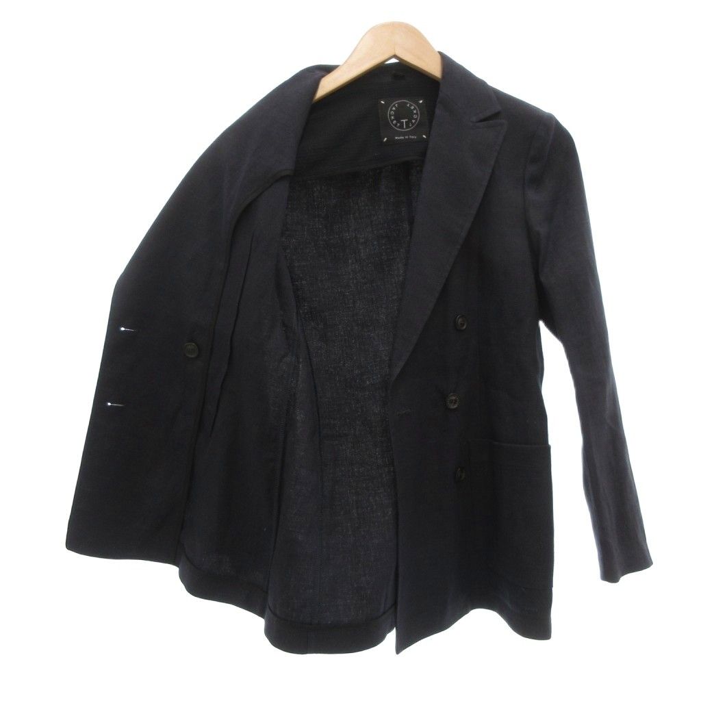 T-JACKET ダブルブレスト 公式 テーラードジャケット ブレザー 麻  