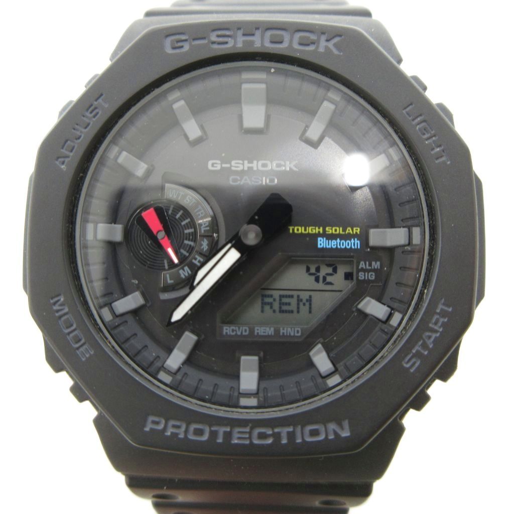 カシオジーショック CASIO G-SHOCK 腕時計 タフソーラー アナデジ ラバーバンド 黒 ブラック GA-B 2100-1 AJF UO